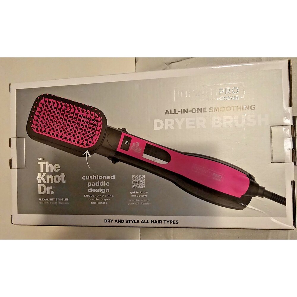 Conair ALL-in-ONE SMOOTHING DRYER BRUSH Hair Dryer & Hot Air Brush ALL HAIR TYPE